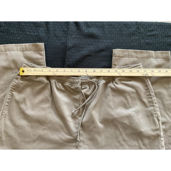 Appleseed's Women's Slacks Khaki, Elastic Tie Waistband, Straight Leg Size 16 - Picture 4 of 10